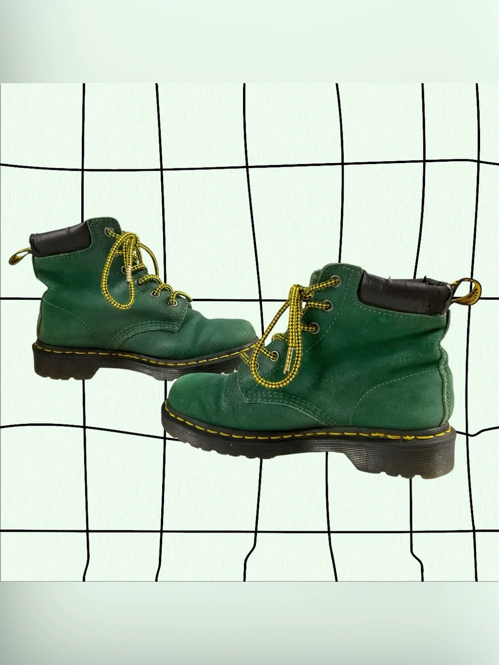Dr. Martens 939 Ben Boots Dr Green/Black Sole with Yellow Tint Women's Size 6